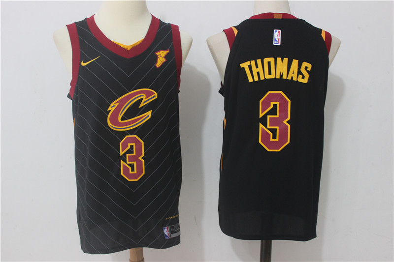 Men Cleveland Cavaliers 3 Thomas Black New Nike Season NBA Jerseys